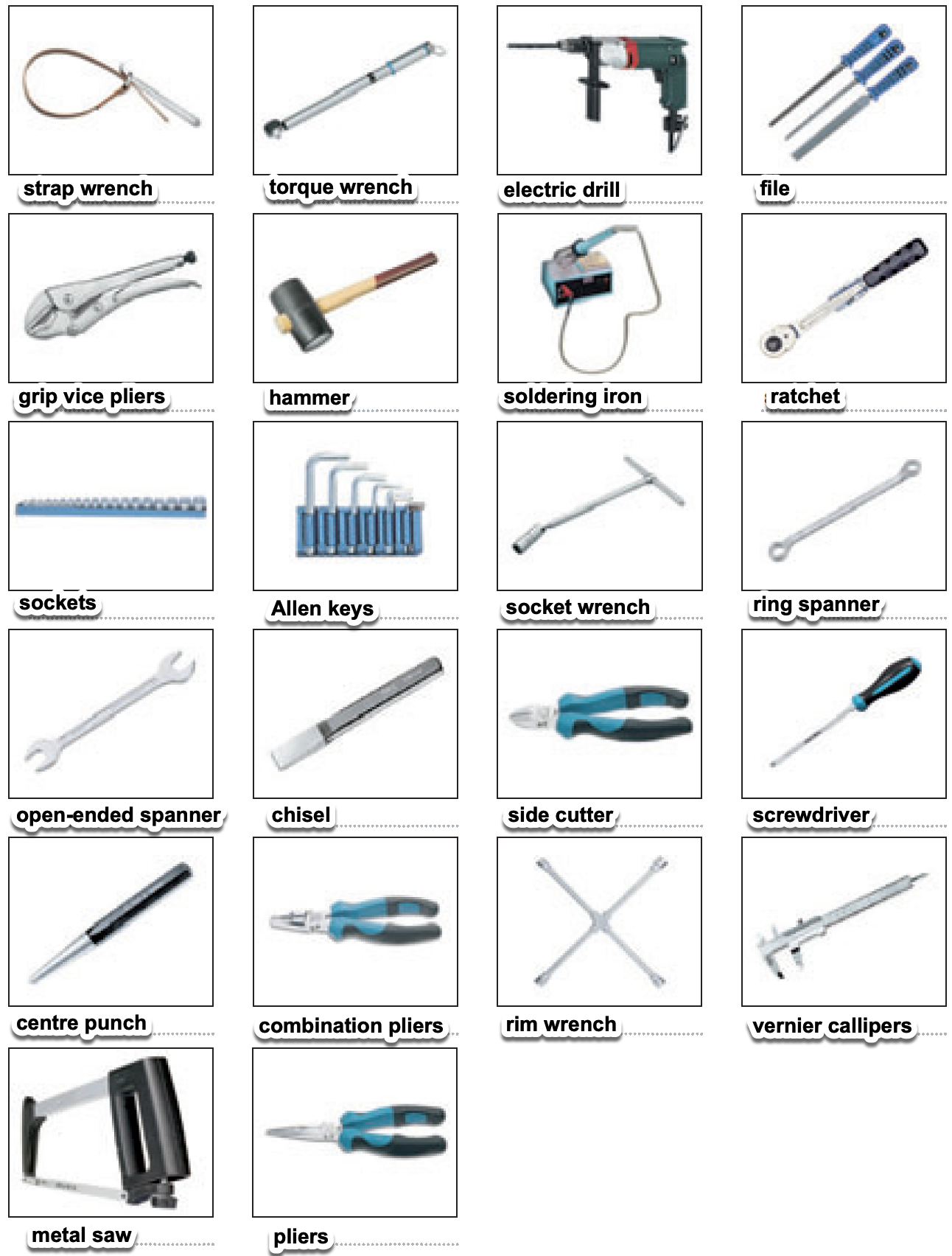 Tooks for work  Vocabulary tools, Tools, Engineering tools